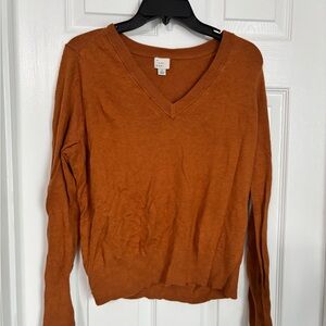 a new day Women's V-Neck Sweater - Rust